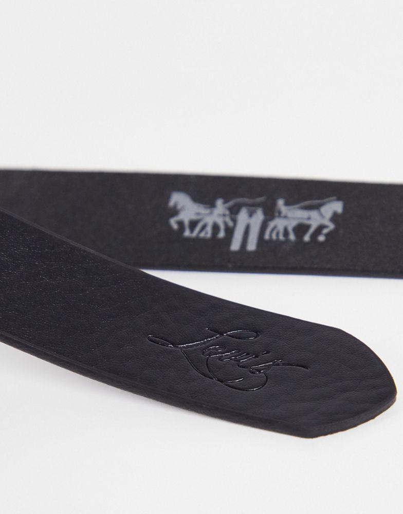 Levi's leather belt in black商品第4张图片规格展示