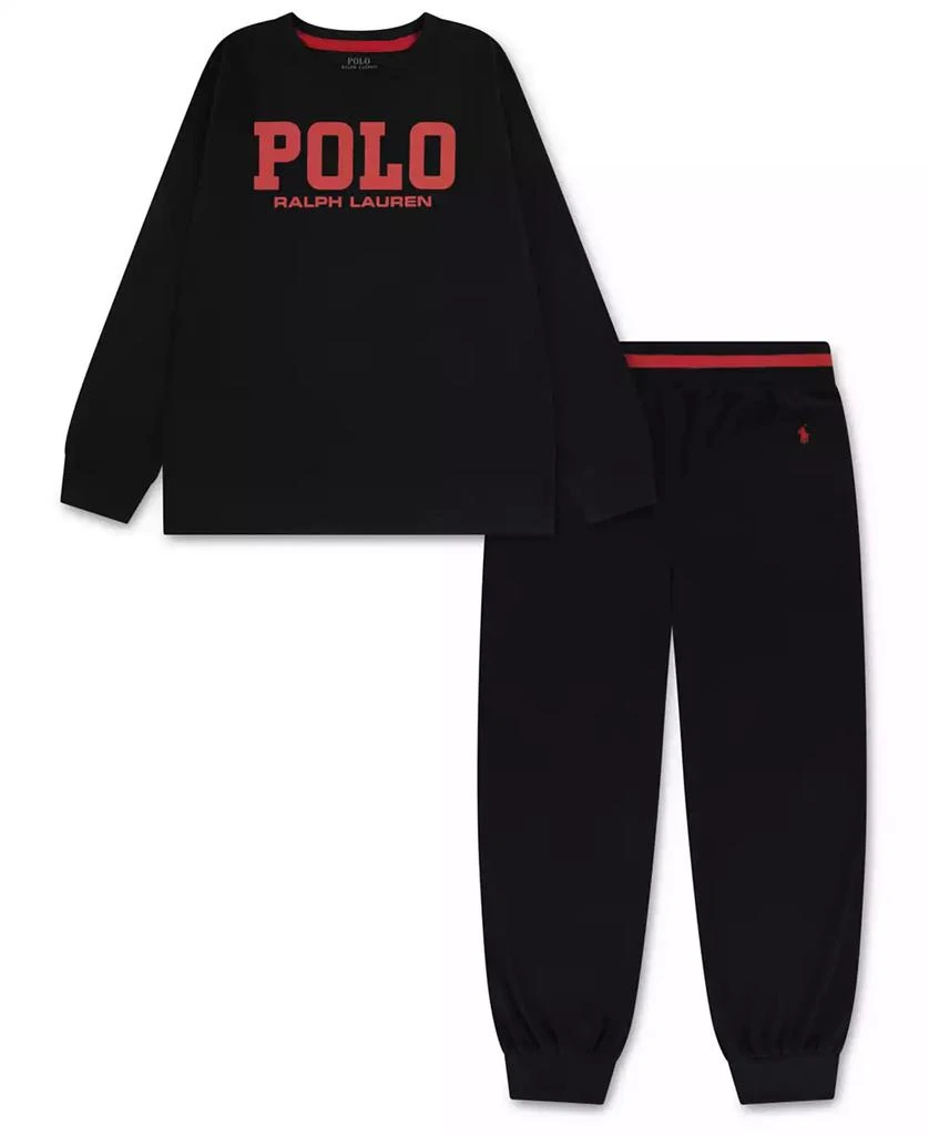 商品Ralph Lauren|Boys 8-20 2-Piece Long-Sleeve T-Shirt and Pants Pajama Set,价格¥232,第1张图片