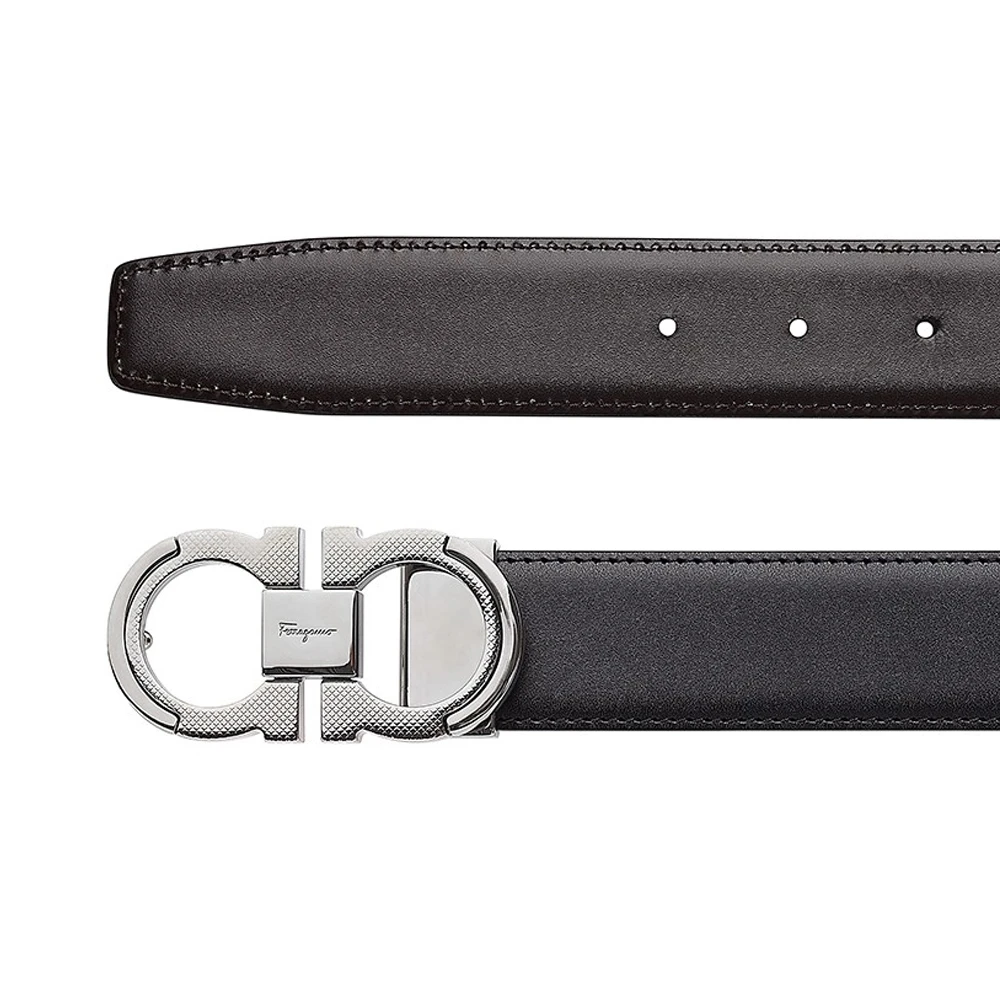 SALVATORE FERRAGAMO 男士黑色小牛皮腰带 67A282-742648【包装随机，部分无包装盒】 商品