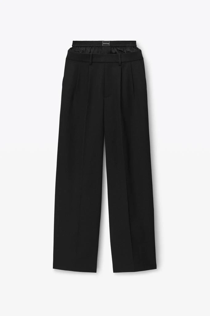 商品Alexander Wang|Wool Low-rise Tailored  Trouser With Pre-styled Logo Boxer Waistband,价格¥5518,第3张图片详细描述