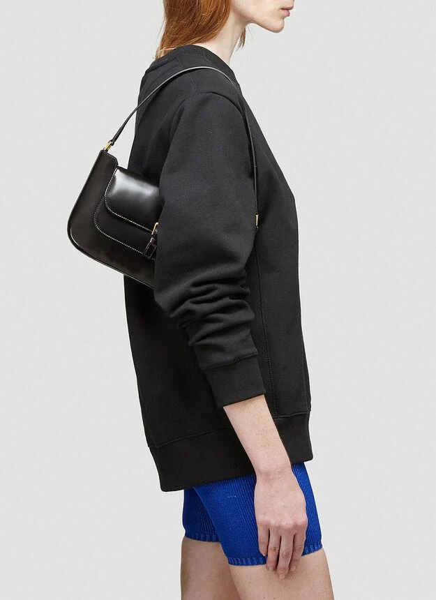 商品by FAR|Miranda Semi-Patent Shoulder Bag in Black,价格¥3147,第2张图片详细描述