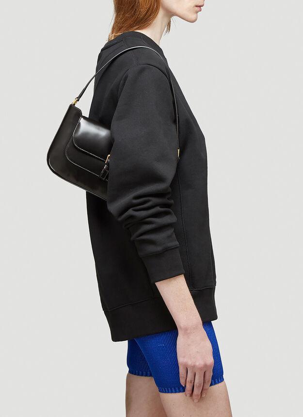商品by FAR|Miranda Semi-Patent Shoulder Bag in Black,价格¥2731,第4张图片详细描述
