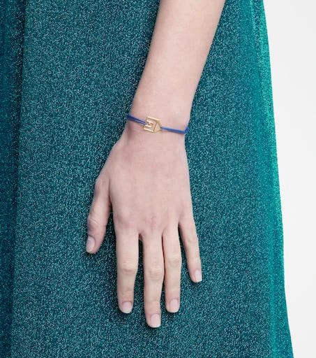 商品Aliita|Casita Brillante 9kt gold charm cord bracelet with white diamond,价格¥1617,第3张图片详细描述