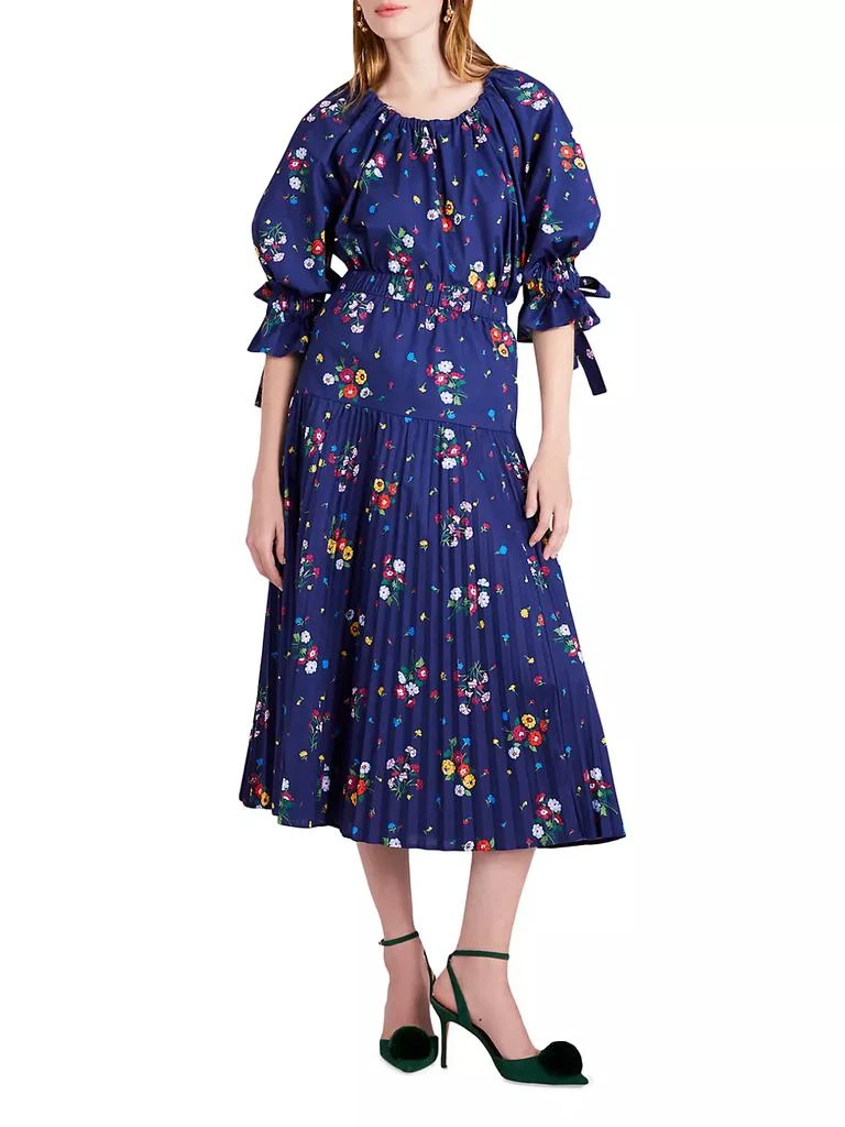 商品Kate Spade|Cluster Floral Pleated Midi Skirt,价格¥832,第2张图片详细描述