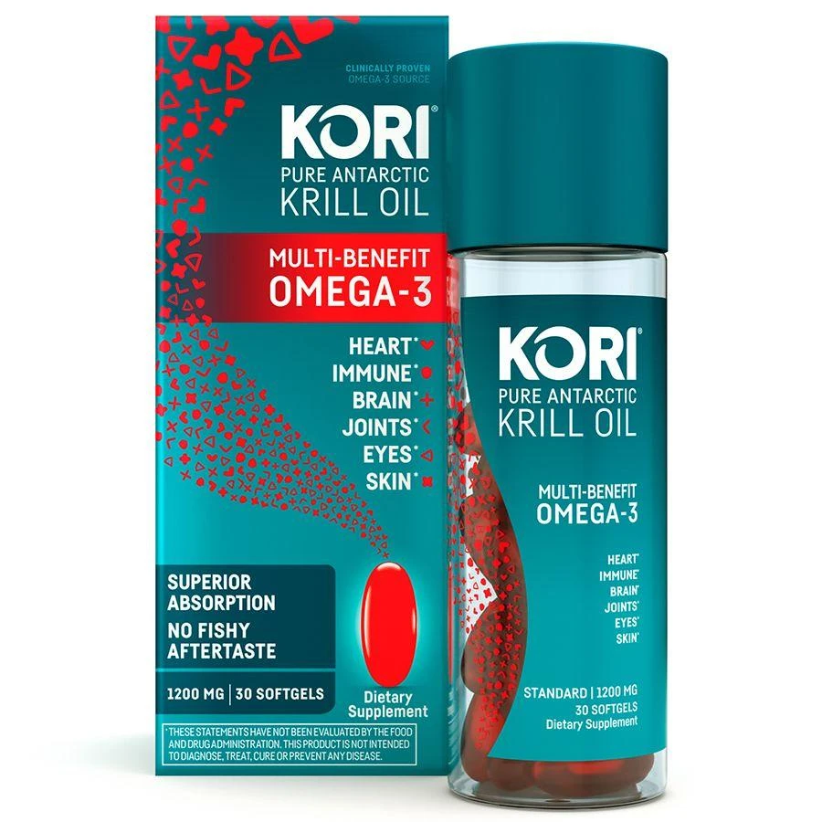 商品Kori|Pure Antarctic Krill Oil Multi-Benefit Omega-3 1200mg Softgels,价格¥244,第3张图片详细描述