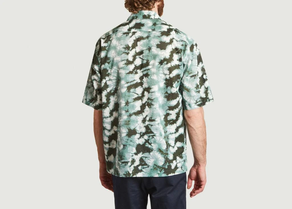 商品预计3周后发货 Samsoe Samsoe|Chemises Chemise Tie And Dye En Coton Et Lin Manches Courtes Ayo Blurred Green Aop. Samsoe - Samsoe - Multicolor - Homme,价格¥874,第3张图片详细描述