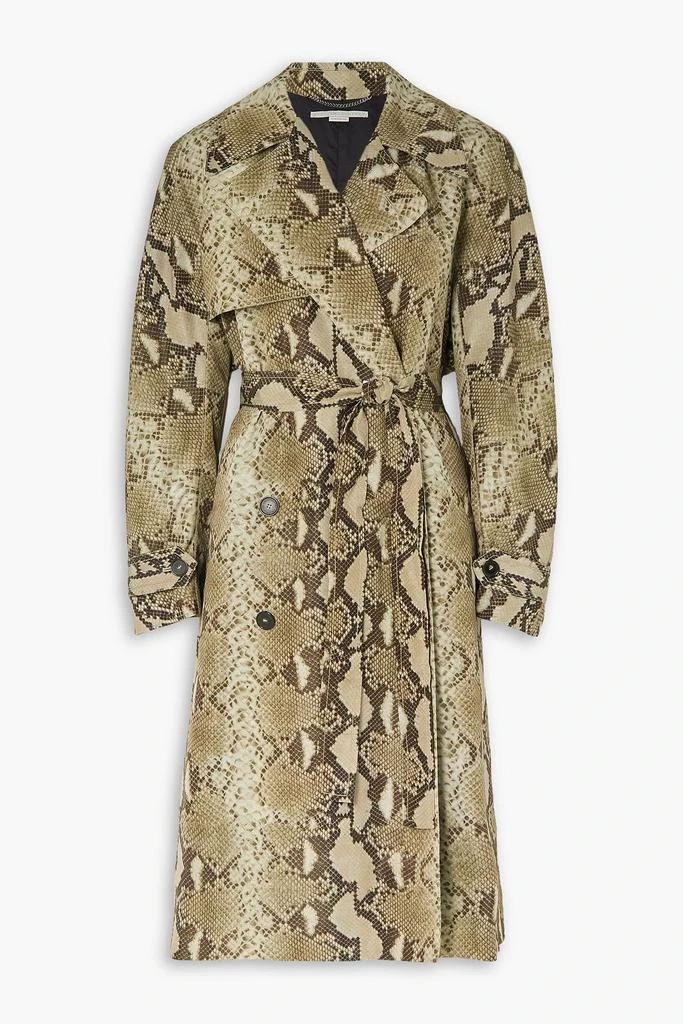 商品Stella McCartney|Double-breasted snake-print shell trench coat,价格¥7285,第1张图片