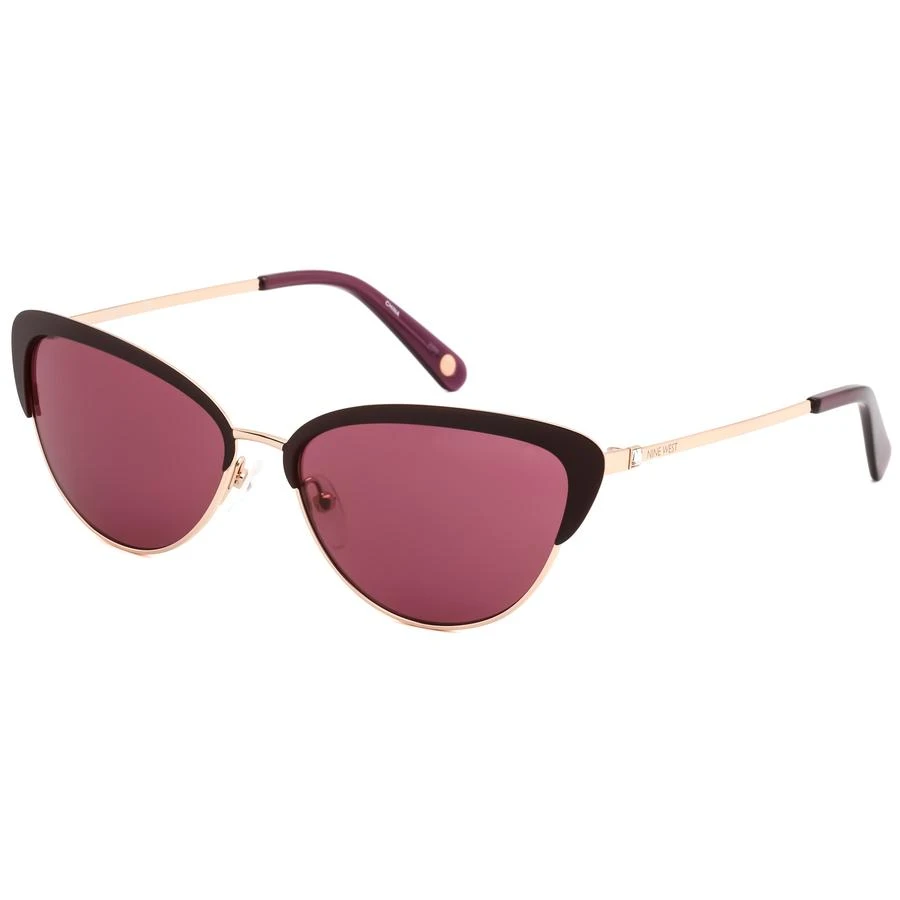 商品Nine West|Nine West Ladies Plum Cat Eye Sunglasses NW128S 515 56,价格¥225,第1张图片