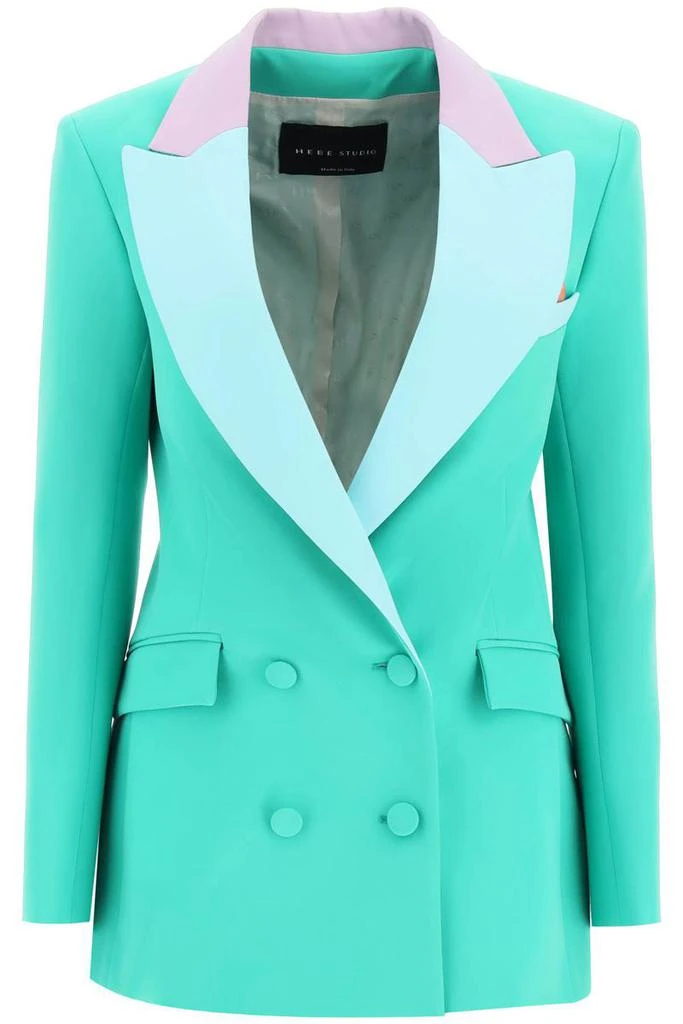 商品HEBE STUDIO|Hebe studio 'bianca' double-breasted blazer in neo-crepe,价格¥2864,第1张图片