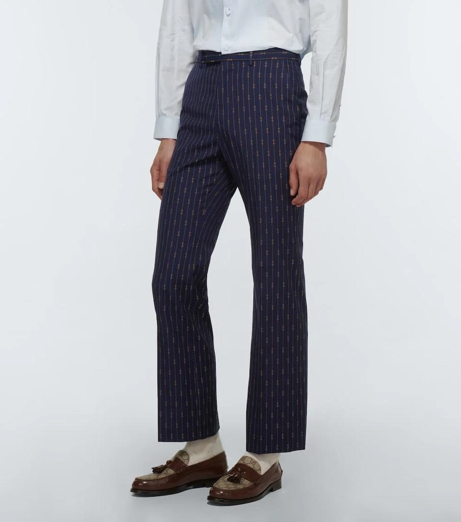 商品Gucci|Horsebit straight wool suit pants,价格¥10459,第3张图片详细描述