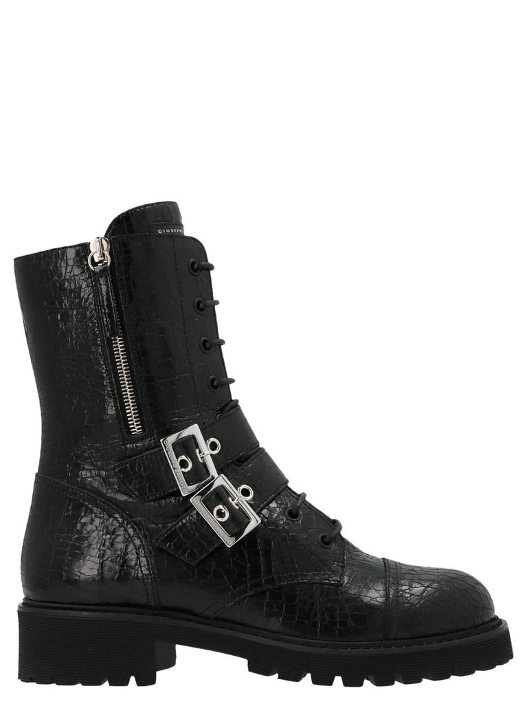 商品Giuseppe Zanotti|Double buckle combat boots,价格¥2926,第1张图片