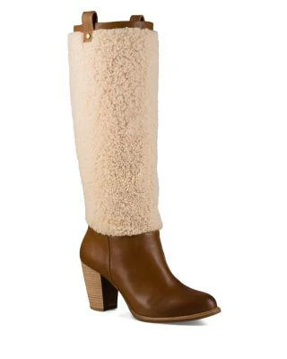 商品UGG|Women's Ava Sheepskin and Leather Tall Boots,价格¥2059,第1张图片