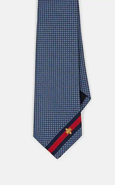 商品Gucci|Bee Striped Silk Jacquard Necktie,价格¥1644,第2张图片详细描述