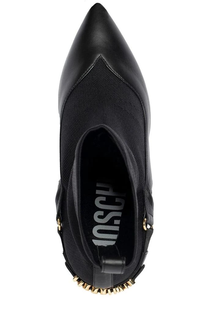 商品Moschino|Moschino Logo Lettering Pointed Toe Boots,价格¥3251,第4张图片详细描述