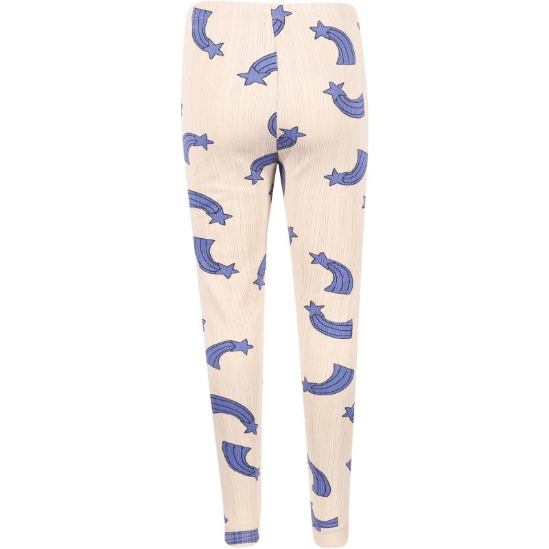 商品Mini Rodini|Shooting star ribbed leggings in natural,价格¥342,第2张图片详细描述