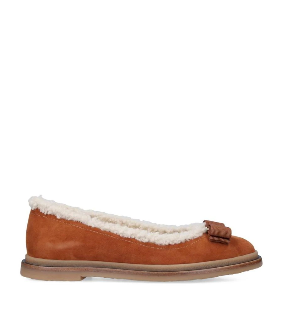 商品Salvatore Ferragamo|Shearling-Lined Varina Flats,价格¥5429,第3张图片详细描述