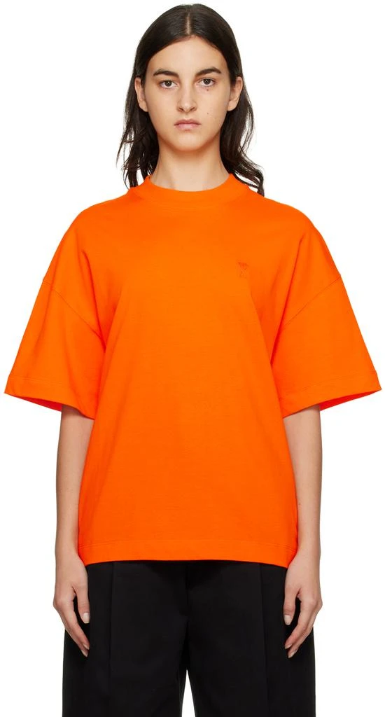 商品AMI|Orange Ami de Cœur T-Shirt,价格¥477,第1张图片