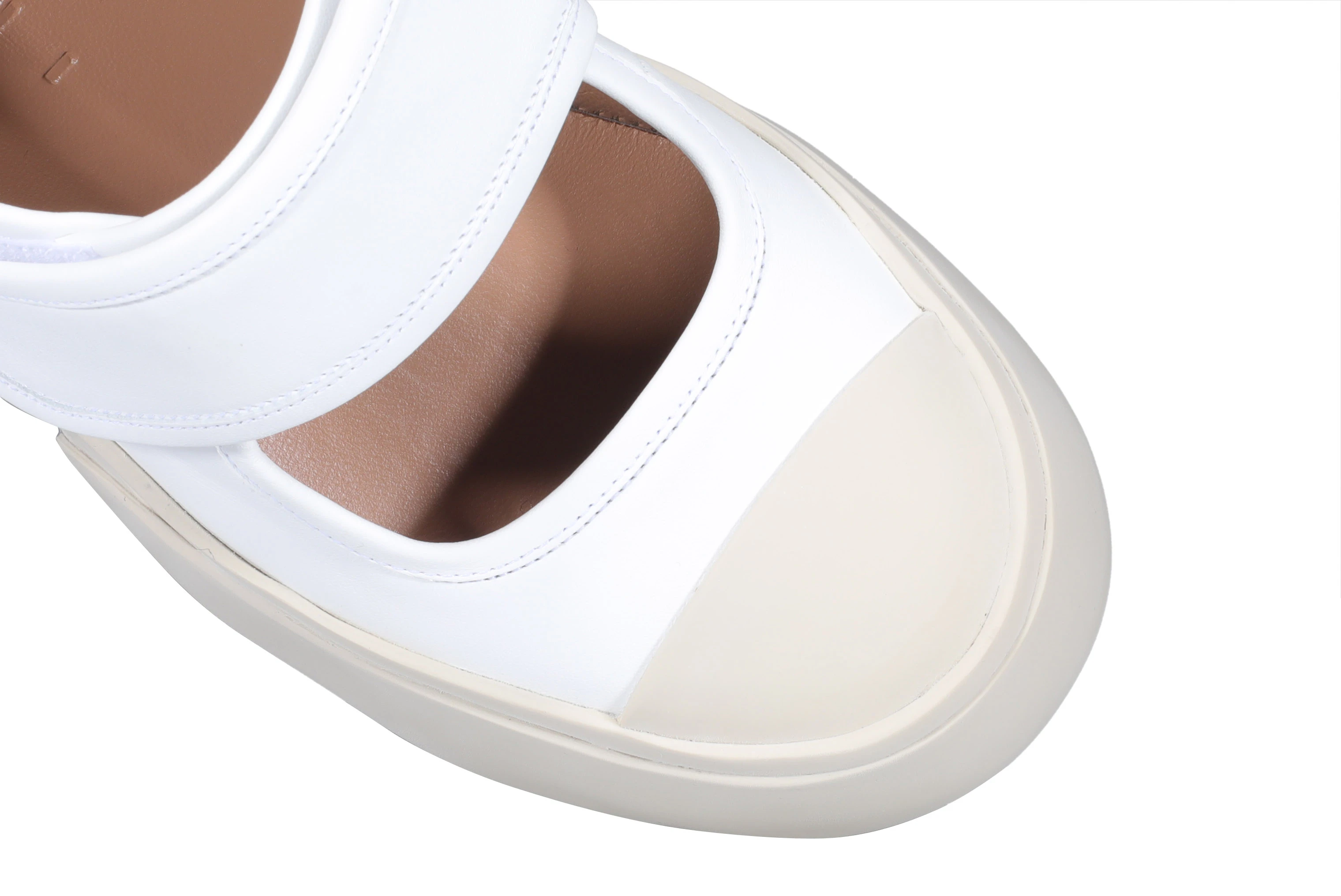 商品Marni|明星同款大头玛丽珍鞋 白色  100% 小牛皮,价格¥4403,第6张图片详细描述