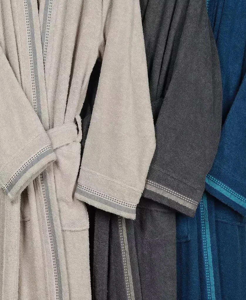 商品Superior|Unisex Tinsel Lounge Cotton Terry Bathrobe with Embroidery,价格¥524,第3张图片详细描述