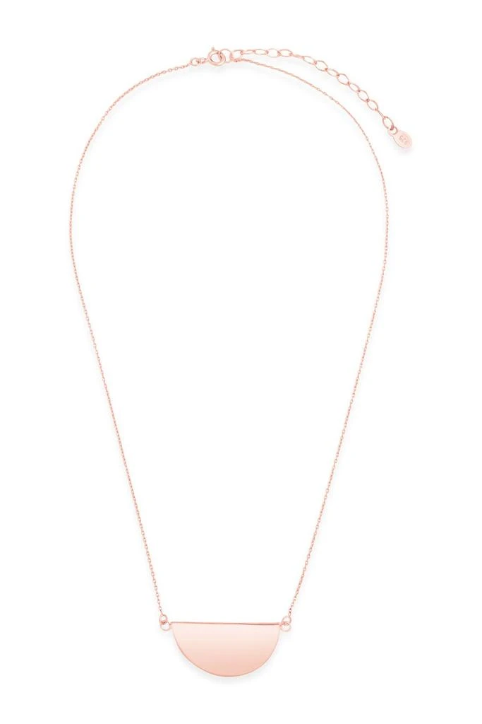 商品Sterling Forever|14K Rose Gold Plated Sterling Silver Half Circle Pendant Necklace,价格¥285,第3张图片详细描述