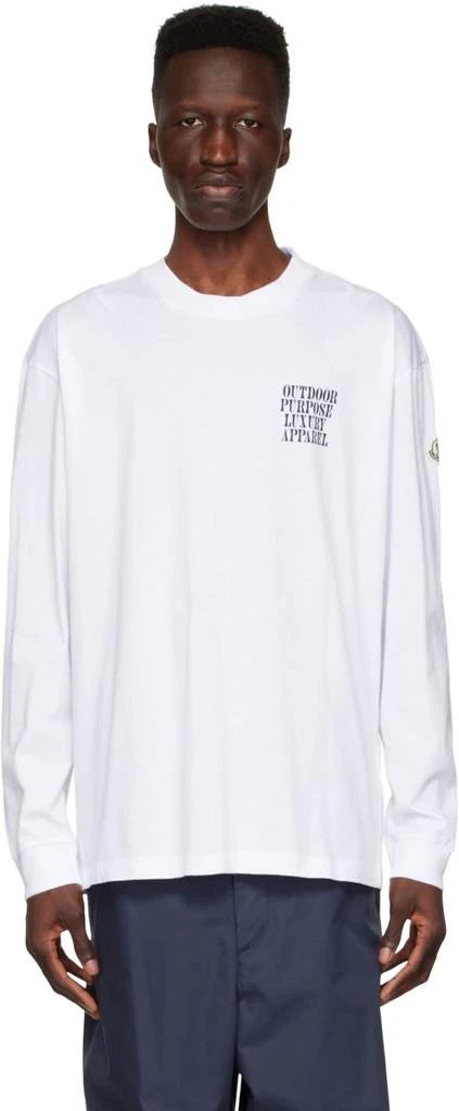 商品Moncler|白色棉质 T 恤,价格¥3156,第1张图片