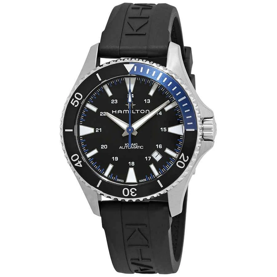 商品Hamilton|Khaki Navy Scuba Automatic Black Dial Batman Bezel Men's Watch H82315331,价格¥4341,第1张图片