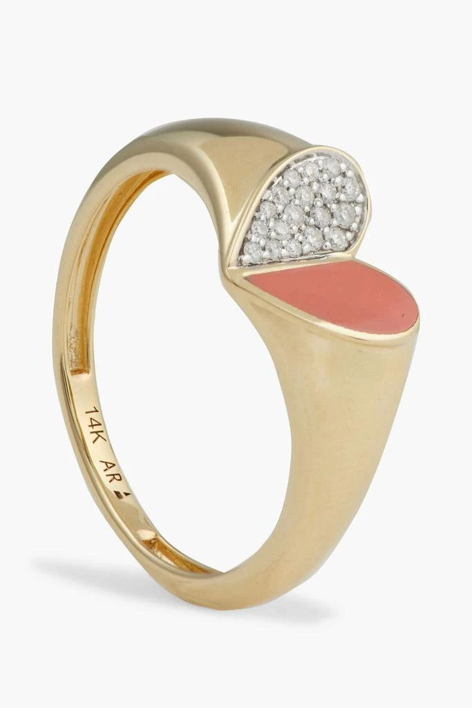 商品Adina Reyter|14-karat gold, diamond and enamel ring,价格¥2015,第5张图片详细描述