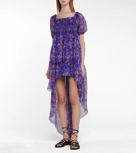 商品CAROLINE CONSTAS|Dora floral silk chiffon dress,价格¥4288,第2张图片详细描述