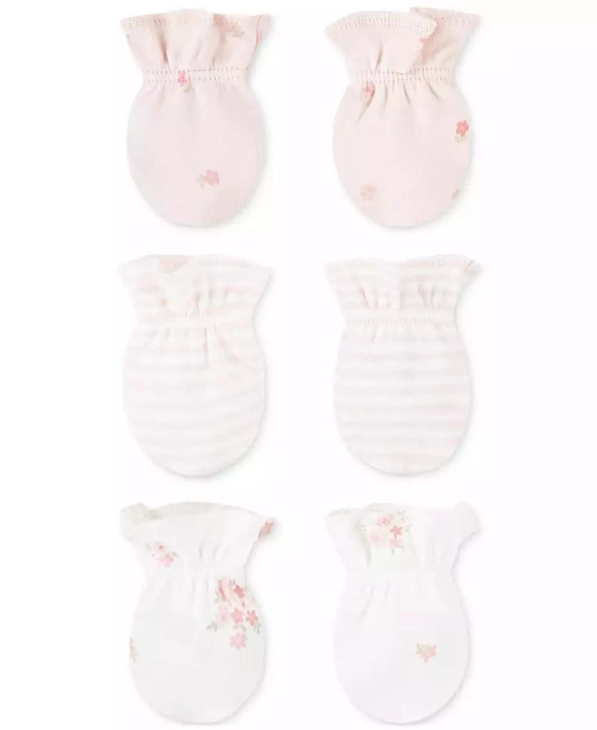 商品Huggies|Baby Girls 3-Pack Cotton Printed Elasticized Mittens,价格¥43,第2张图片详细描述