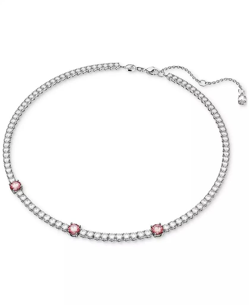 商品Swarovski|Rhodium-Plated Mixed Crystal Tennis Necklace, 15" + 2-3/4",价格¥1990,第2张图片详细描述