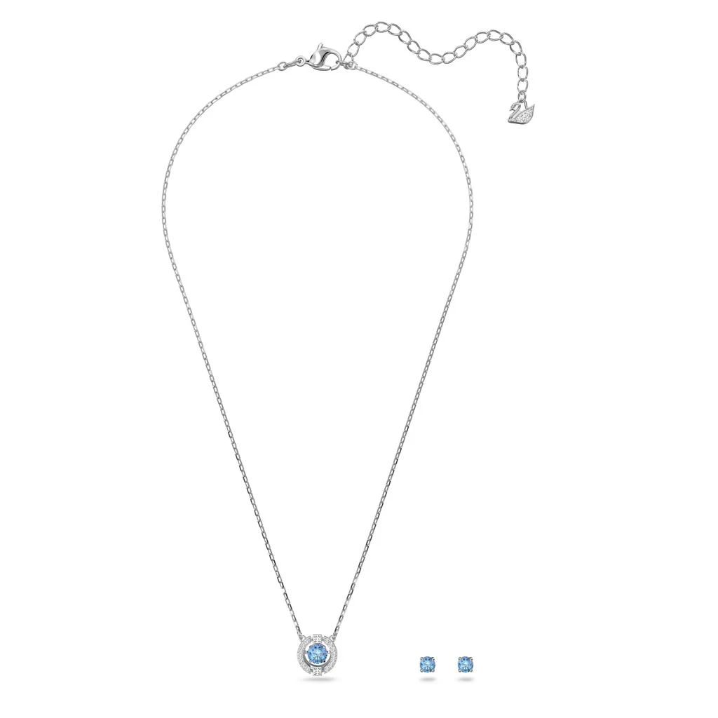 商品Swarovski|Swarovski sparkling dance set round cut blue rhodium plated,价格¥1154,第3张图片详细描述
