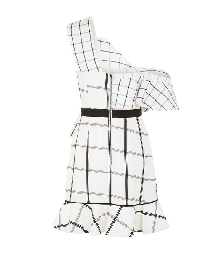 商品Self Portrait|Asymmetric Check Ruffle Dress,价格¥1413,第2张图片详细描述