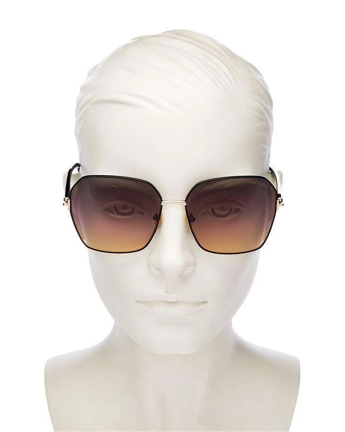 商品Tom Ford|Claudia Square Sunglasses, 62mm,价格¥2657,第2张图片详细描述