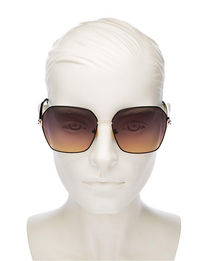 商品Tom Ford|Women's Claudia Square Sunglasses, 62mm,价格¥3716,第4张图片详细描述