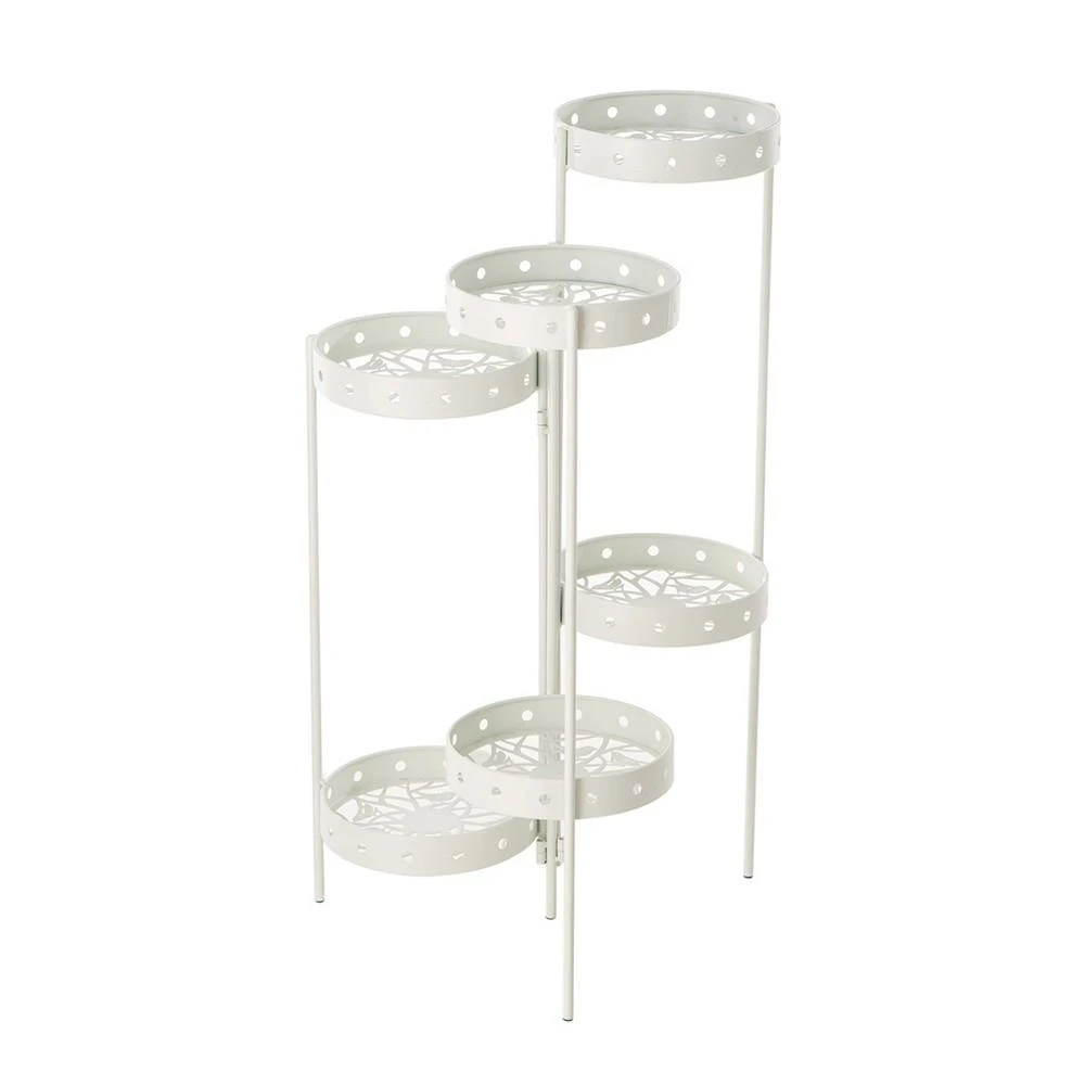 商品Glitzhome|Foldable Multi-Tiered Round Metal Planter Stand, 32.25",价格¥1511,第3张图片详细描述