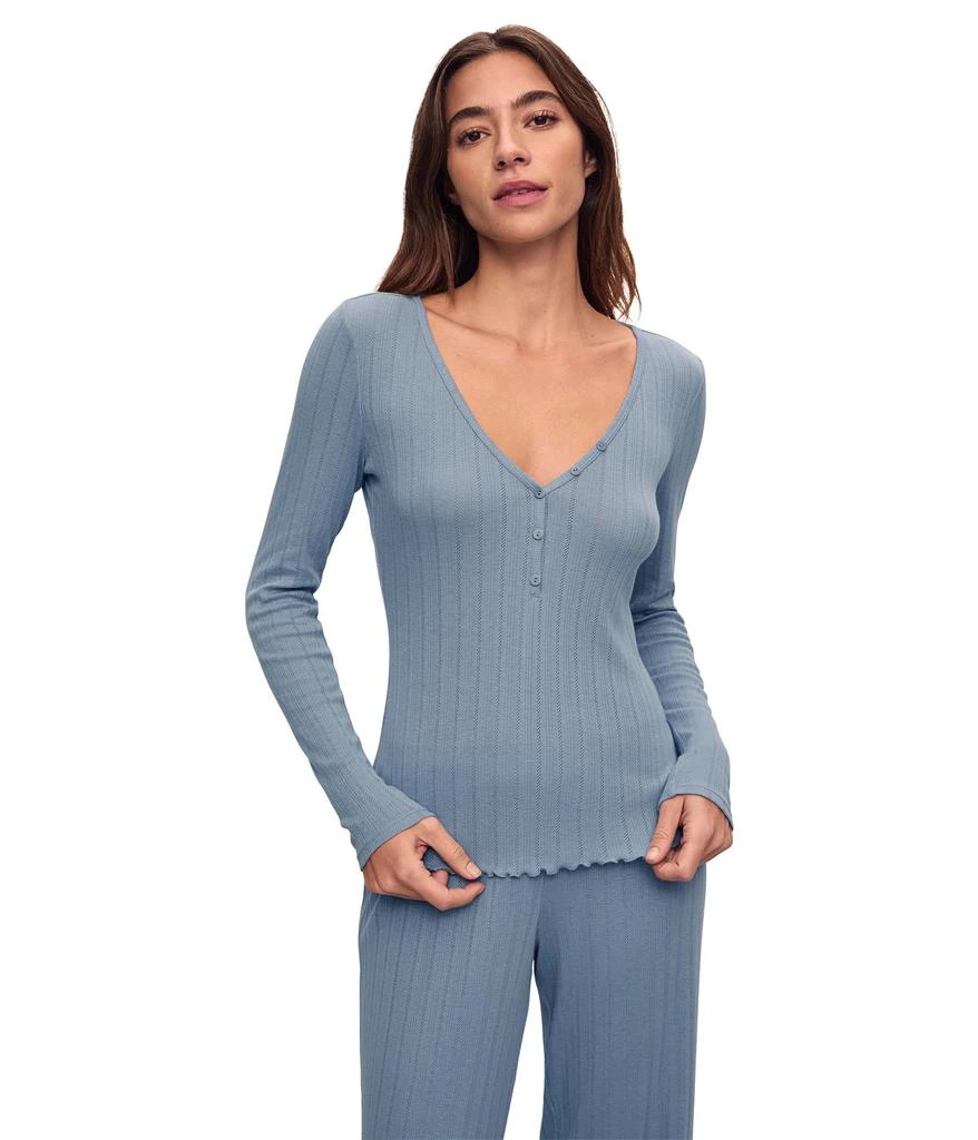 商品Eberjey|Pointelle V-Neck Henley,价格¥709,第1张图片