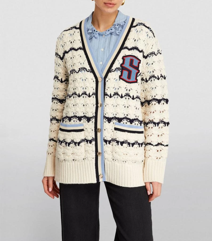 商品Sandro|Wool-Rich Striped Cardigan,价格¥1512,第3张图片详细描述