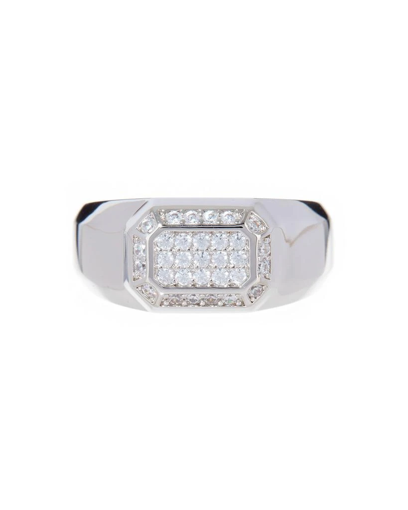 商品Luv AJ|Faceted Diamond Signet Ring- Silver,价格¥562,第1张图片