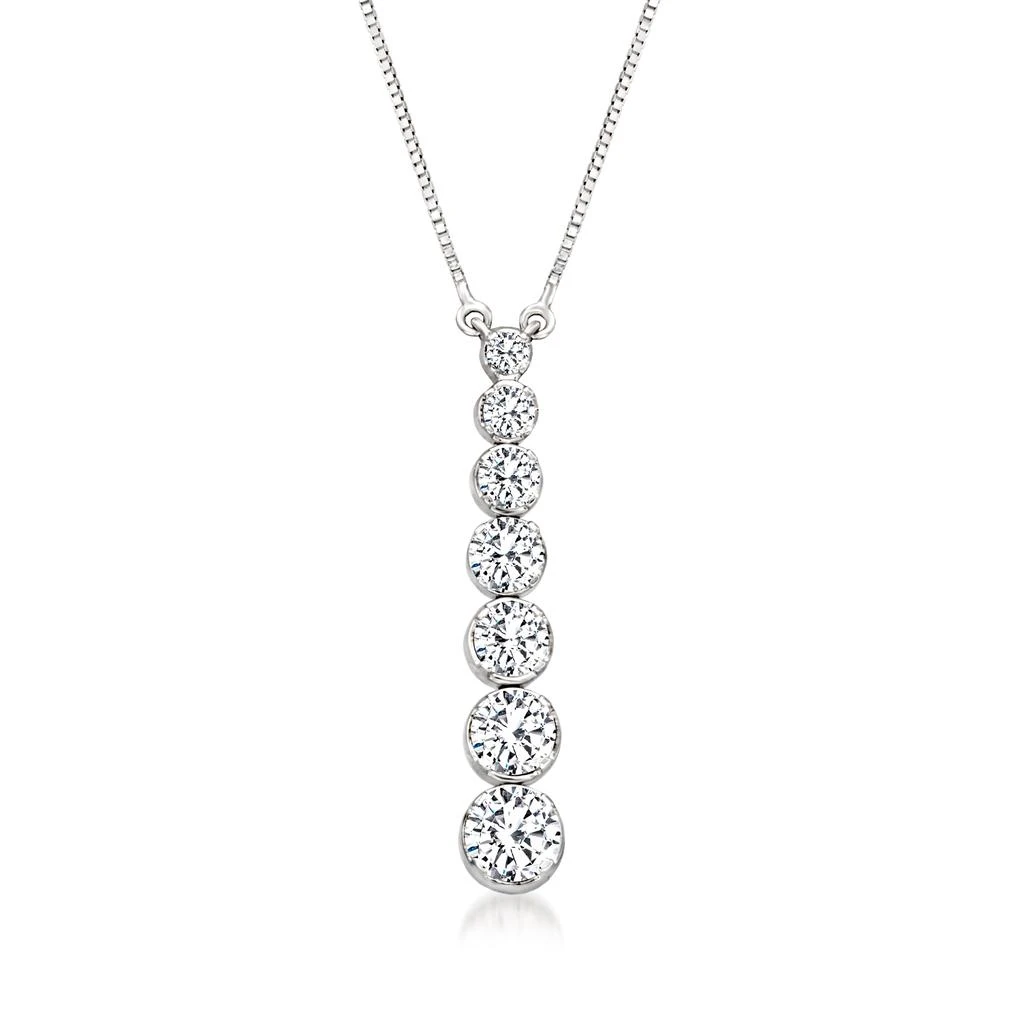 商品Ross-Simons|Ross-Simons Diamond Graduated Drop Necklace in 14kt White Gold,价格¥16557,第1张图片