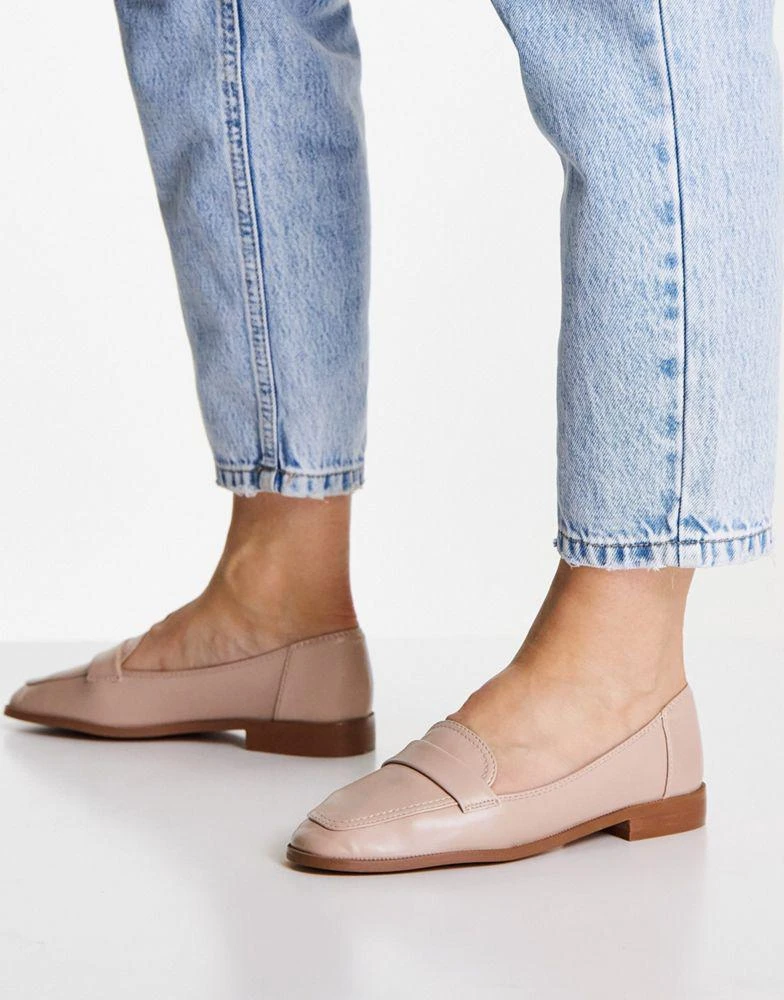 商品ASOS|ASOS DESIGN Mussy loafer flat shoes in blush,价格¥128,第4张图片详细描述