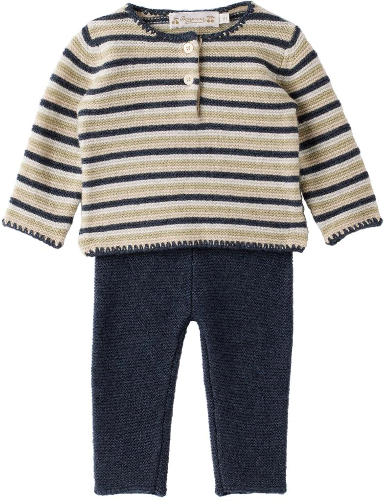 商品Bonpoint|Baby Navy Bocar Sweater & Leggings Set,价格¥598,第1张图片