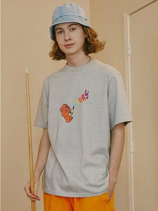 商品WKNDRS|SAX SS T-SHIRT (GREY),价格¥378,第3张图片详细描述