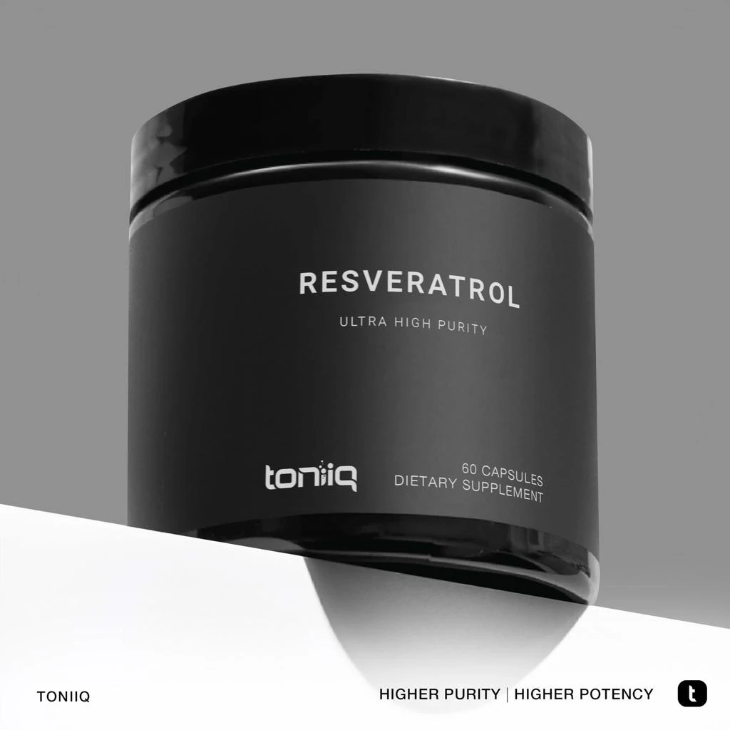 商品Toniiq|Toniiq Ultra High Purity Resveratrol Capsules - 98% Trans-Resveratrol - Highly Purified and Bioavailable - 60 Caps Reservatrol Supplement,价格¥212,第3张图片详细描述