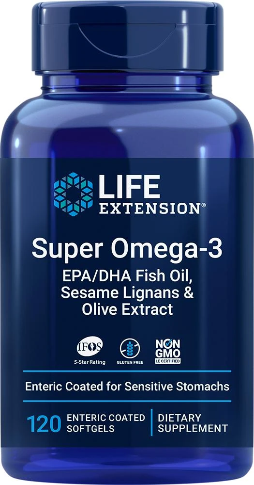 商品Life Extension|深海鱼油欧米伽omega-3高纯度超级野生鱼油软胶囊中老年人DHA 120粒/瓶,价格¥234,第1张图片