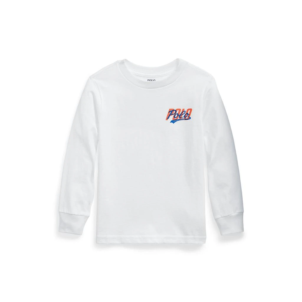 商品Ralph Lauren|Big Pony Cotton Long Sleeve Tee (Little Kids),价格¥211,第1张图片