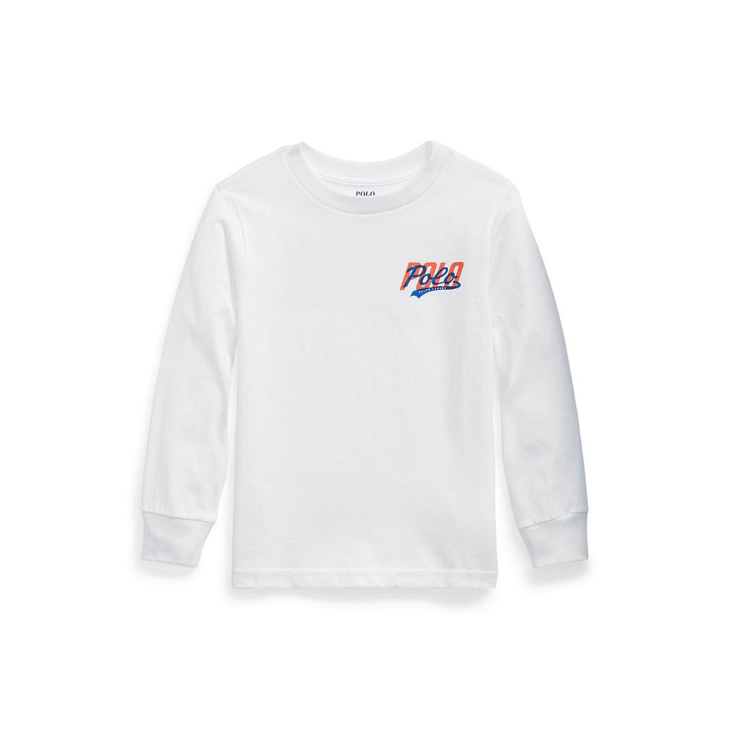 商品Ralph Lauren|Big Pony Cotton Long Sleeve Tee (Little Kids),价格¥194,第1张图片