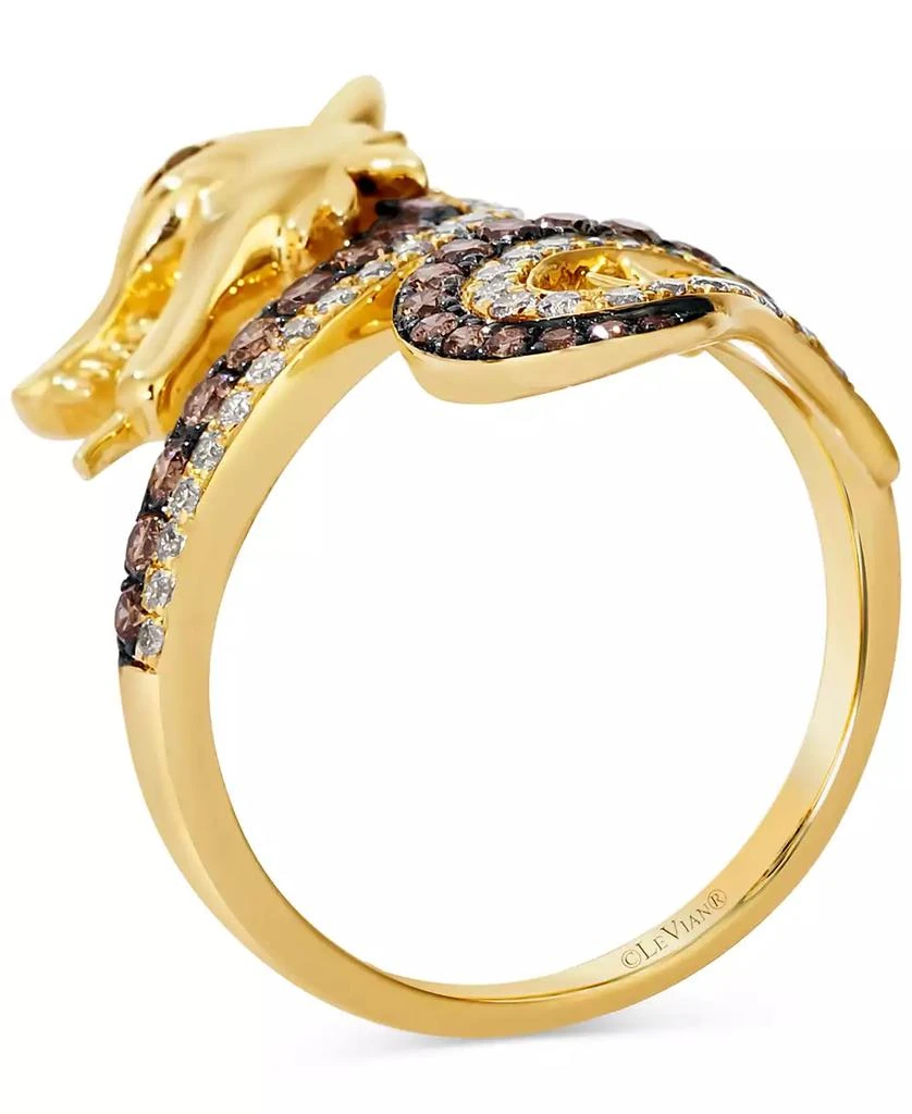 商品Le Vian|Chocolate Diamond, Nude Diamond, & Blackberry Diamond Dragon Ring (3/4 ct. t.w.) in 14k Gold,价格¥35481,第4张图片详细描述