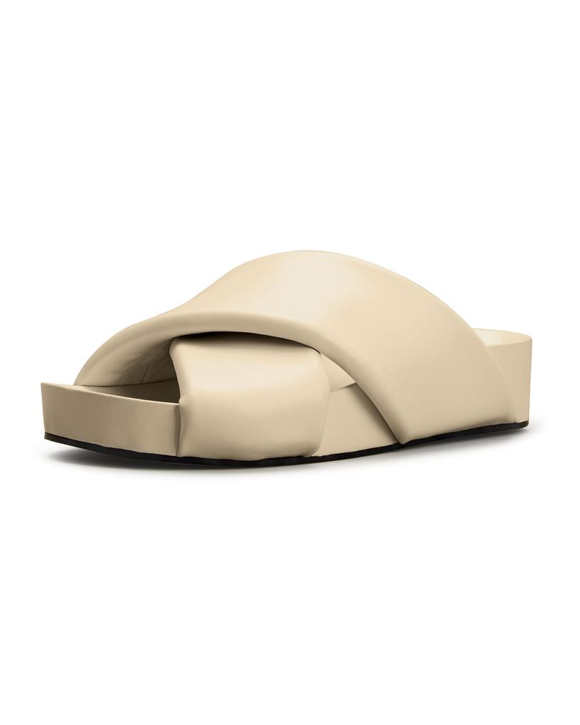 Lambskin Crisscross Slide Sandals商品第2张图片规格展示