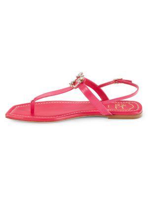 商品Roger Vivier|Brooch Leather Flat Sandals,价格¥2099,第4张图片详细描述