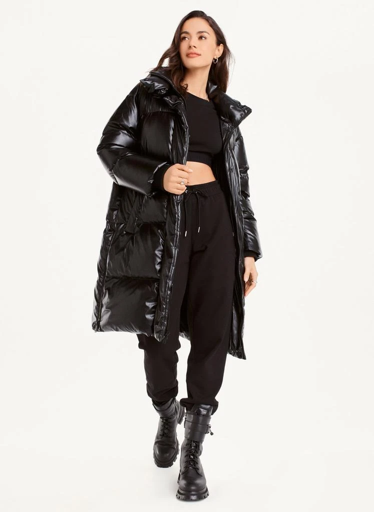 商品DKNY|Faux Leather Long Puffer,价格¥2362,第2张图片详细描述